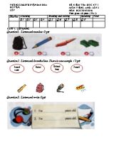 Đề kiểm tra học kì I Tiếng anh lớp 3, 4, 5 - Năm học 2015-2016 - Phòng GD & ĐT huyện ĐakĐoa